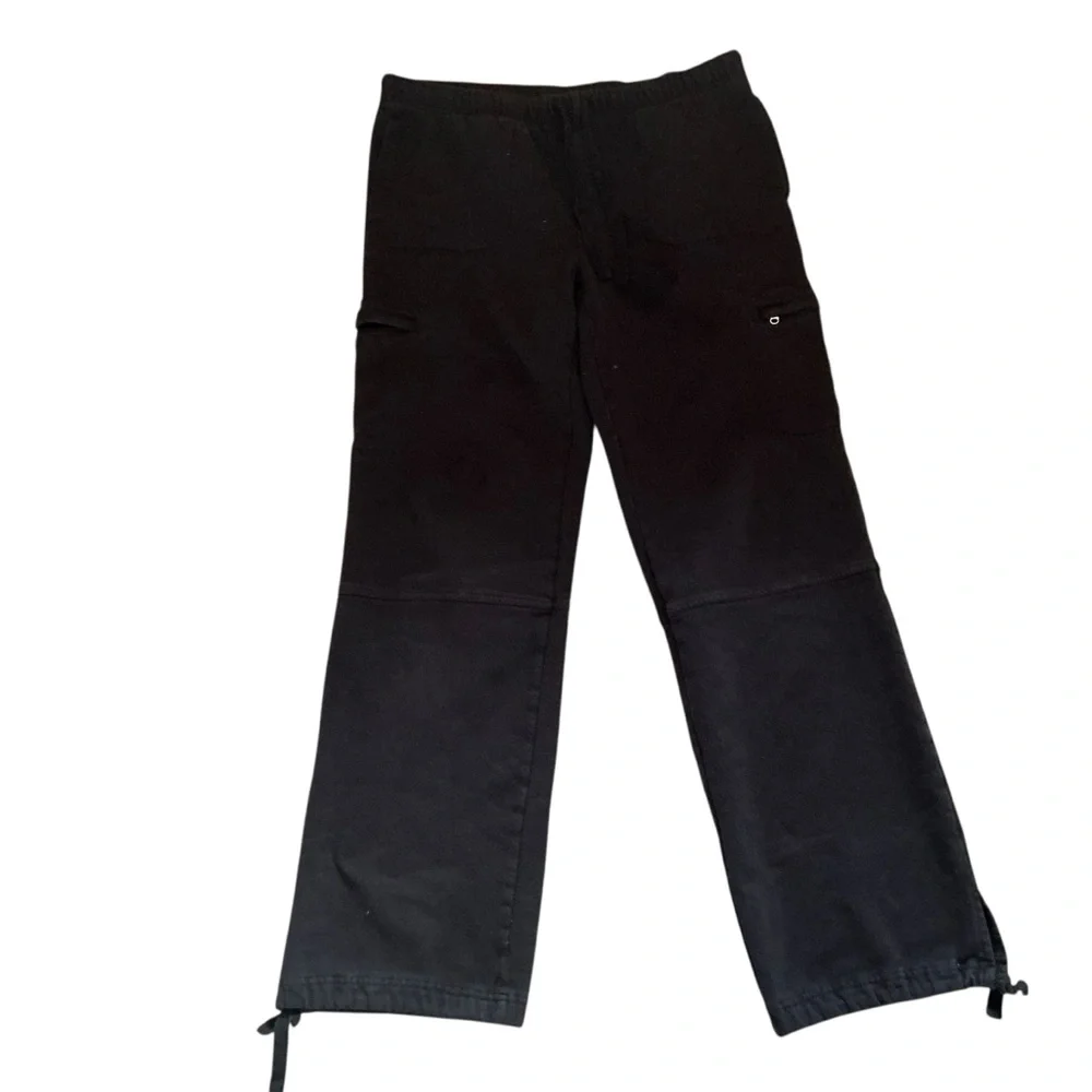 Gap women’s stretch sweatpants athletic black zip pockets drawstring size small